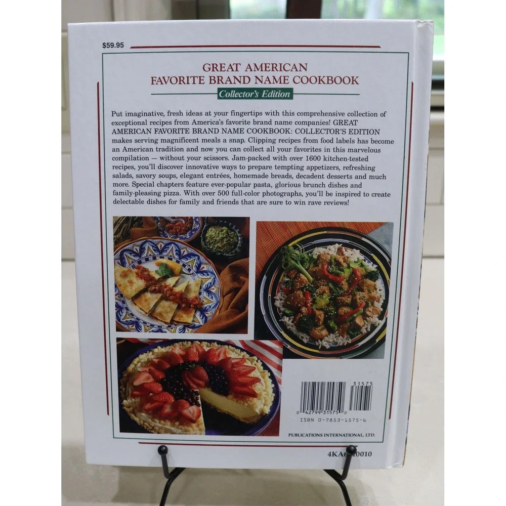 Great American Favorite Brand Name Cookbook Collector's Edition Gold Gilt Edges